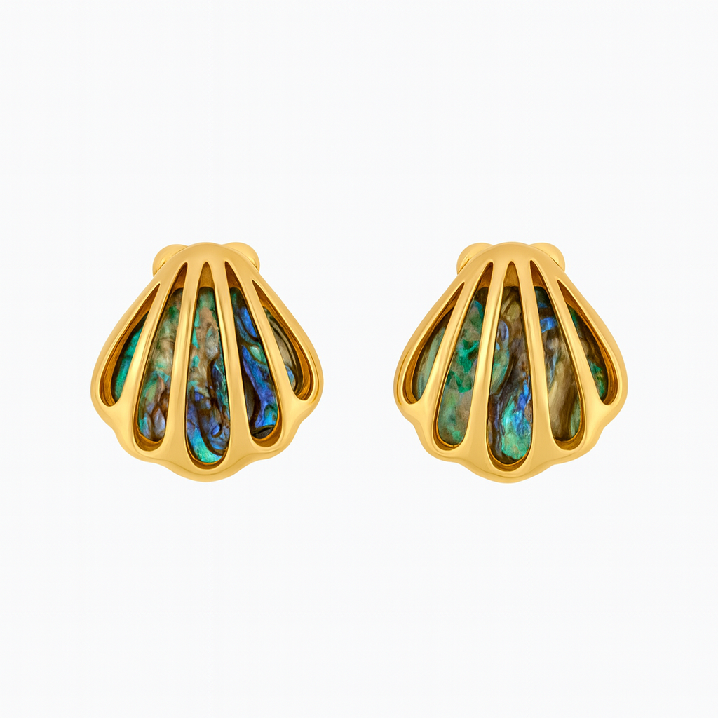 Mira Seashell Stud Earrings