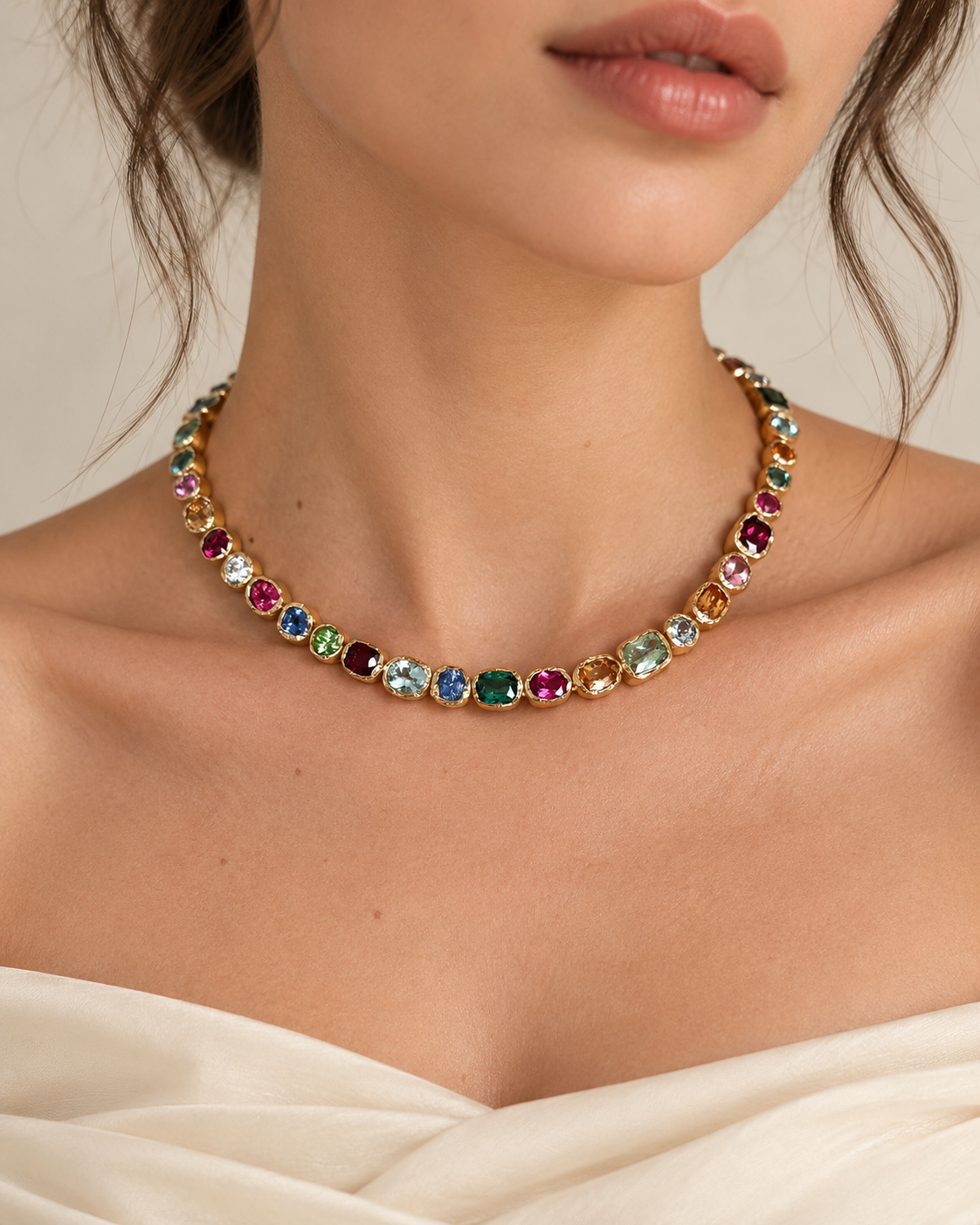 Prisma Multicolour Gemstone Necklace