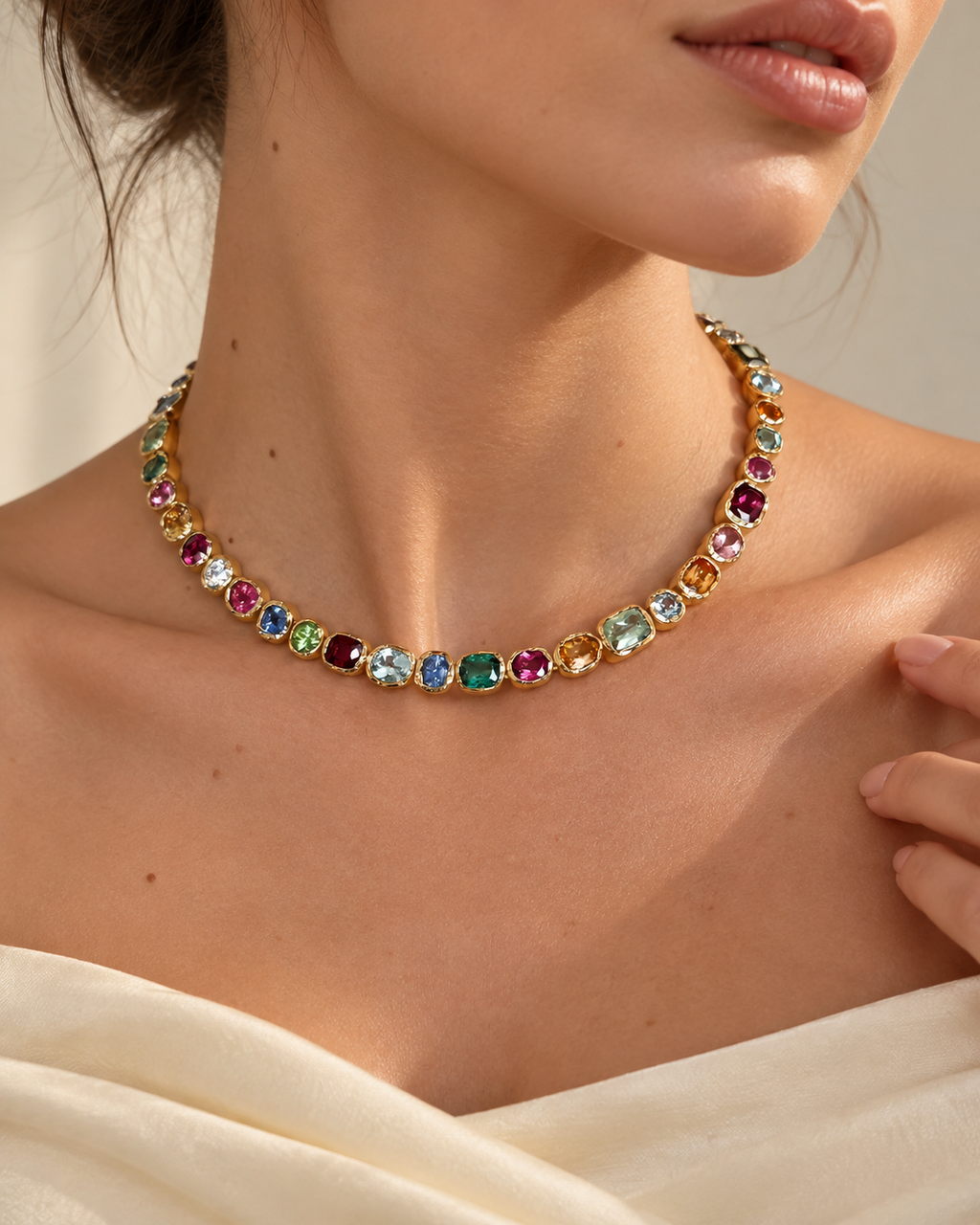 Prisma Multicolour Gemstone Necklace