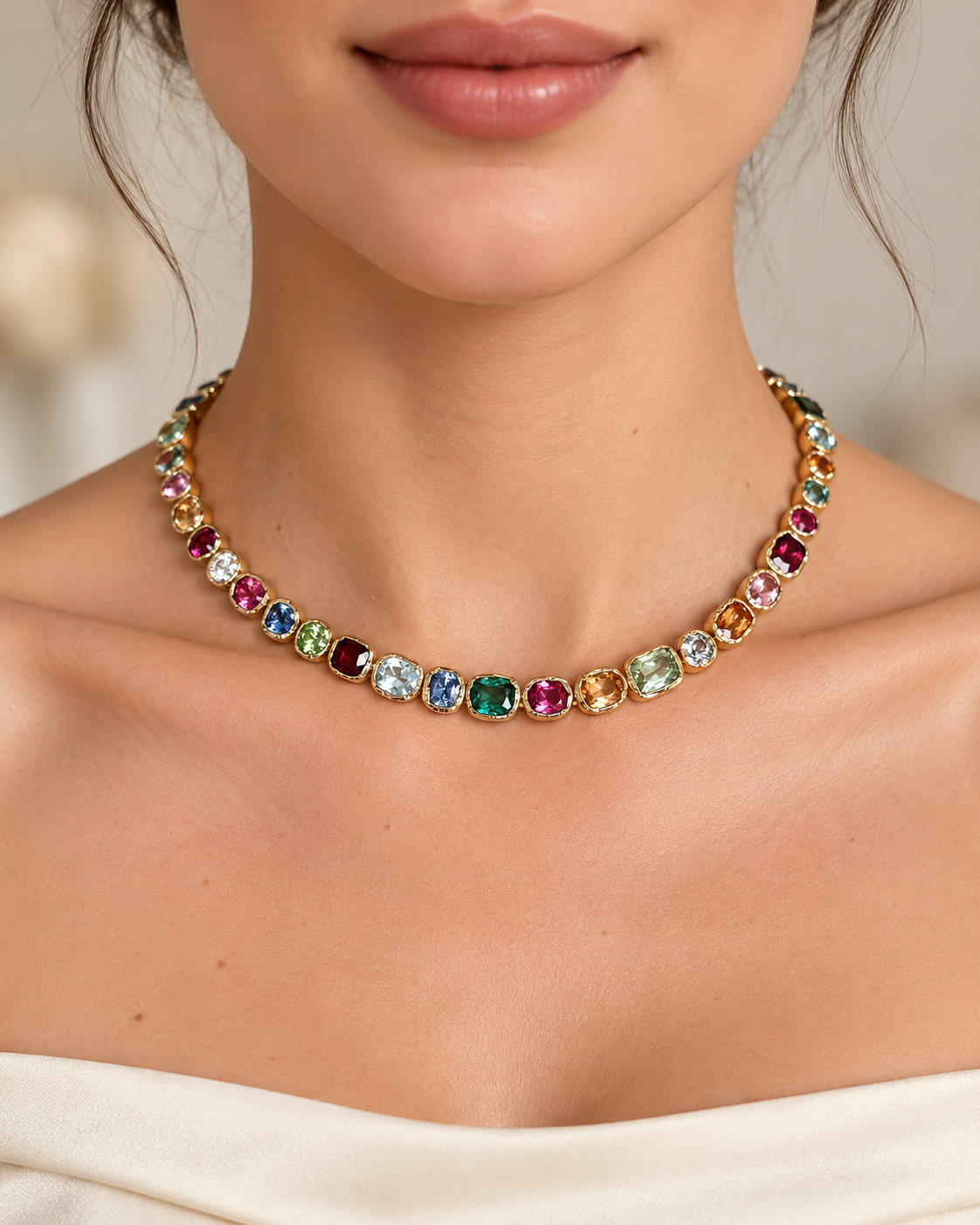 Prisma Multicolour Gemstone Necklace