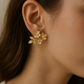 Golden Blossom Stud Earrings