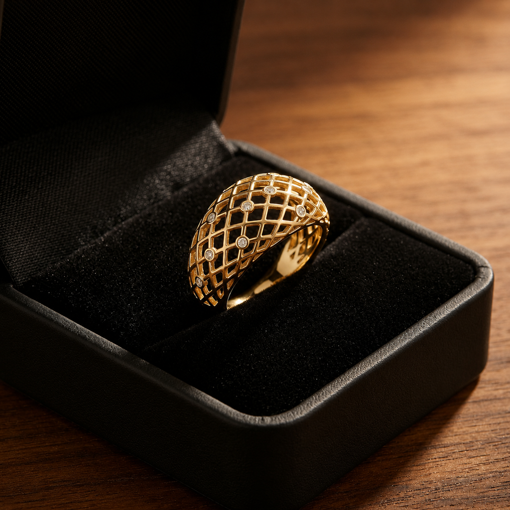 Dahlia Mash Wave Ring