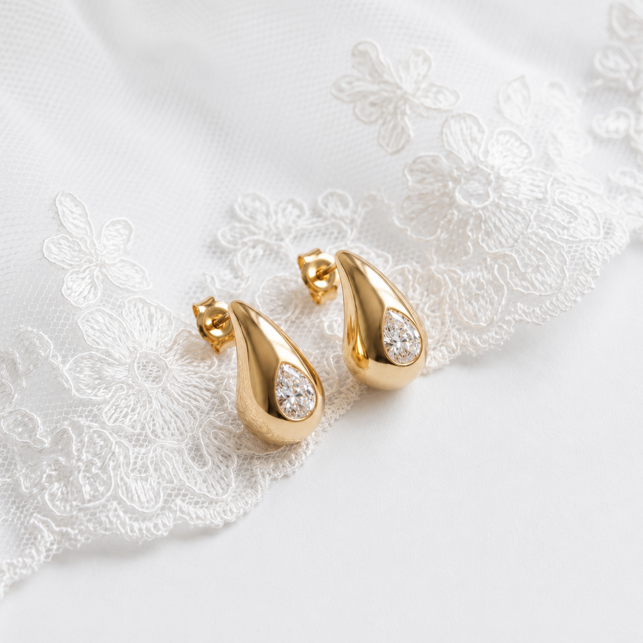 Nina Teardrop Hoop Earrings