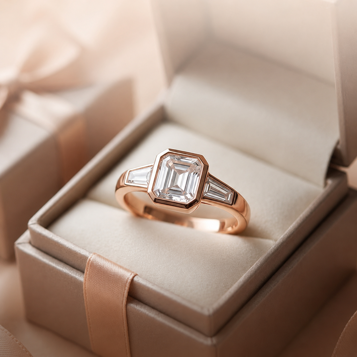 Elsie Art Deco Crystal Ring