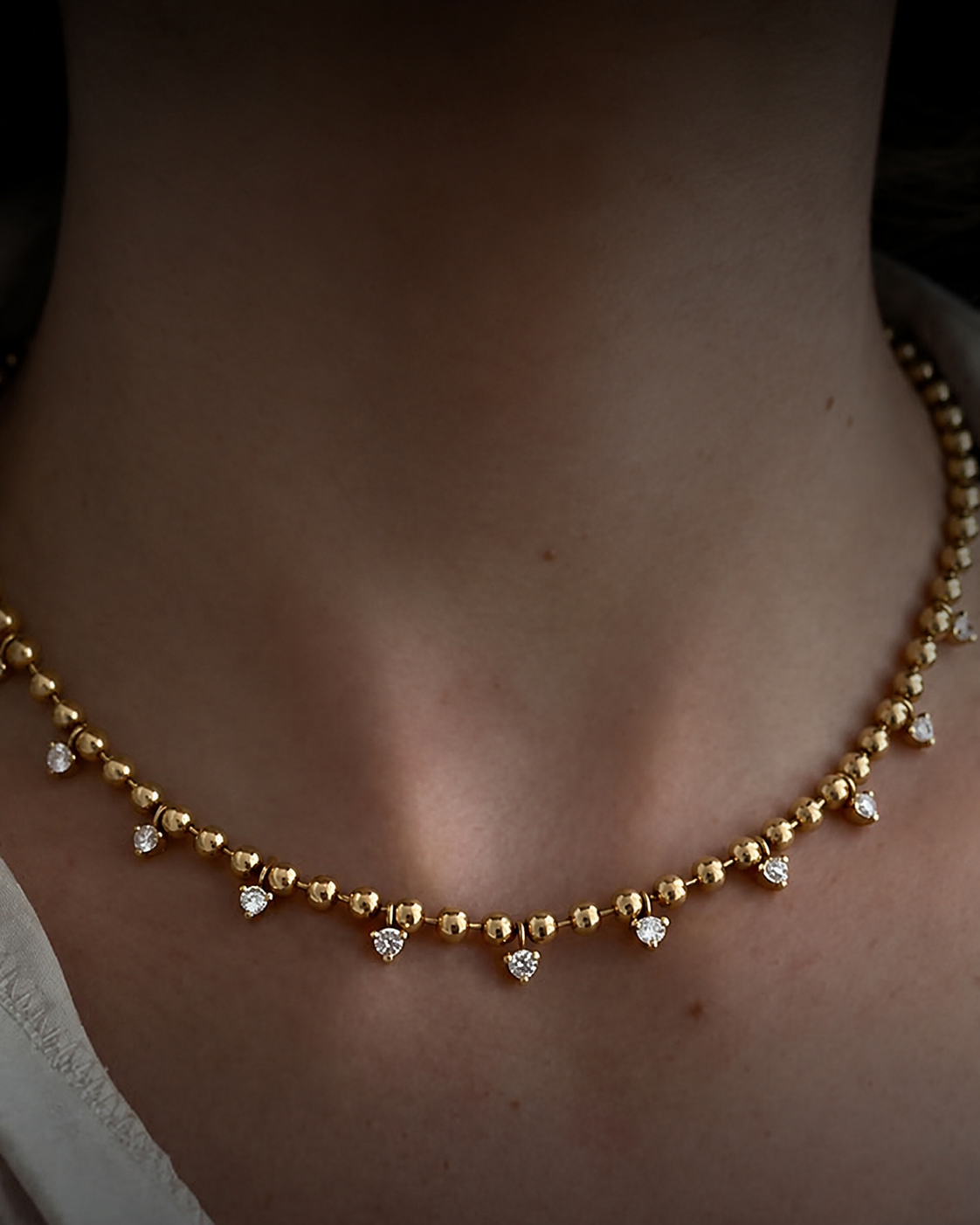 Glimmer Bead Adjustable Necklace