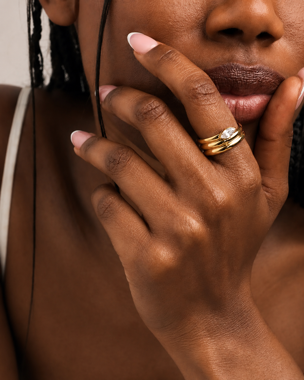 Niya Golden Marquise Band
