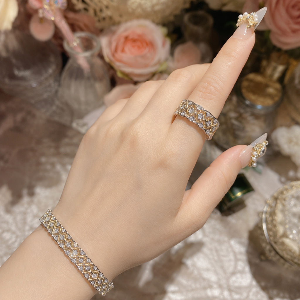 Elena Mosaic Crystal Bracelet Set