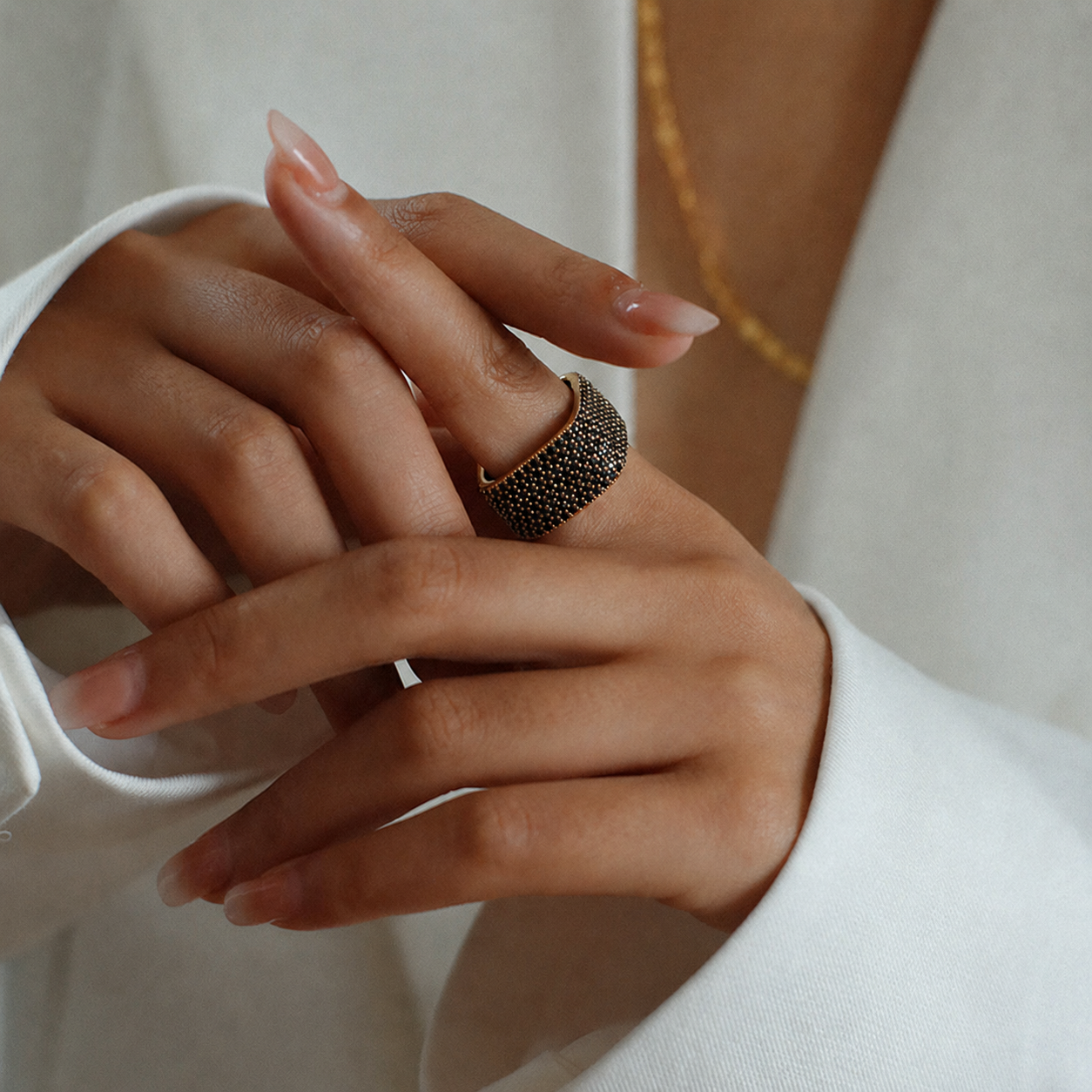Monroe Pave Dome Rings