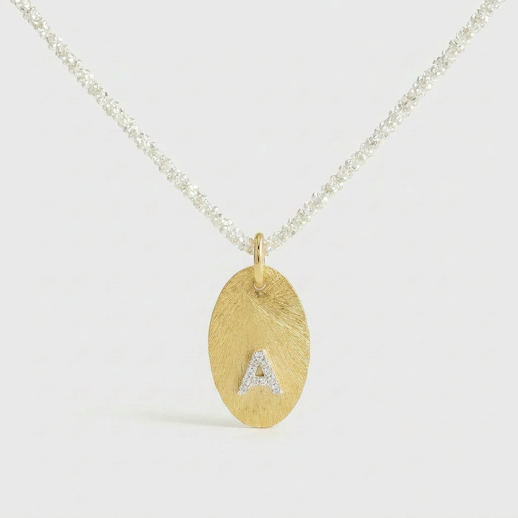 Mia Initial Coin Necklace