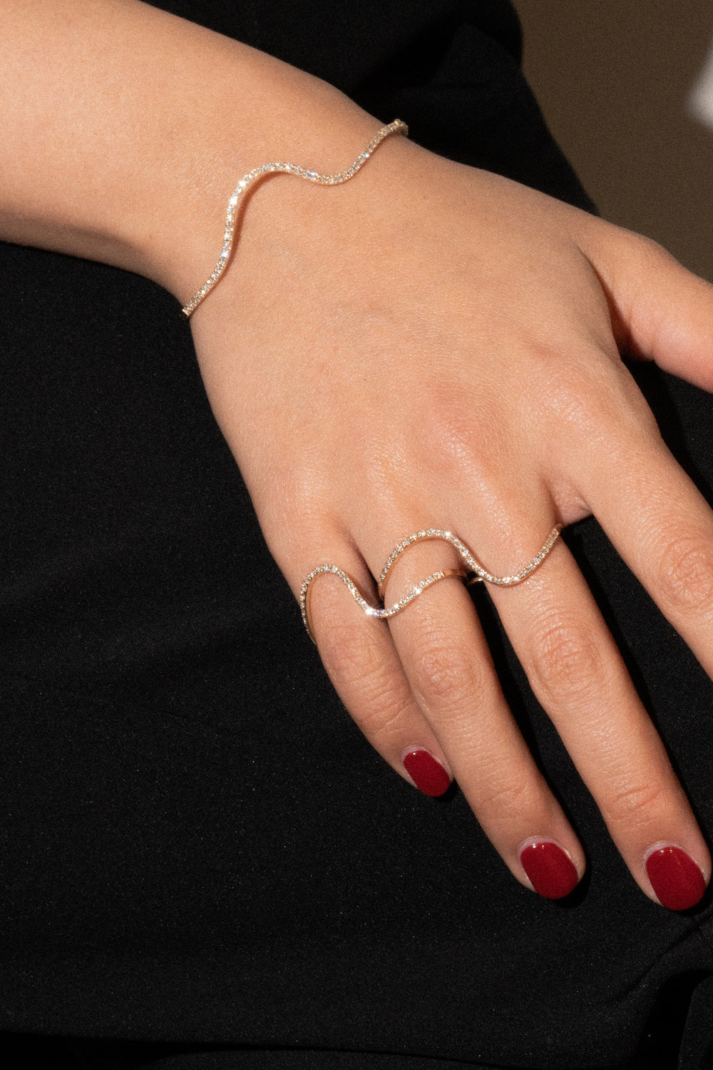 Seren Wave Ring & Bracelet Set