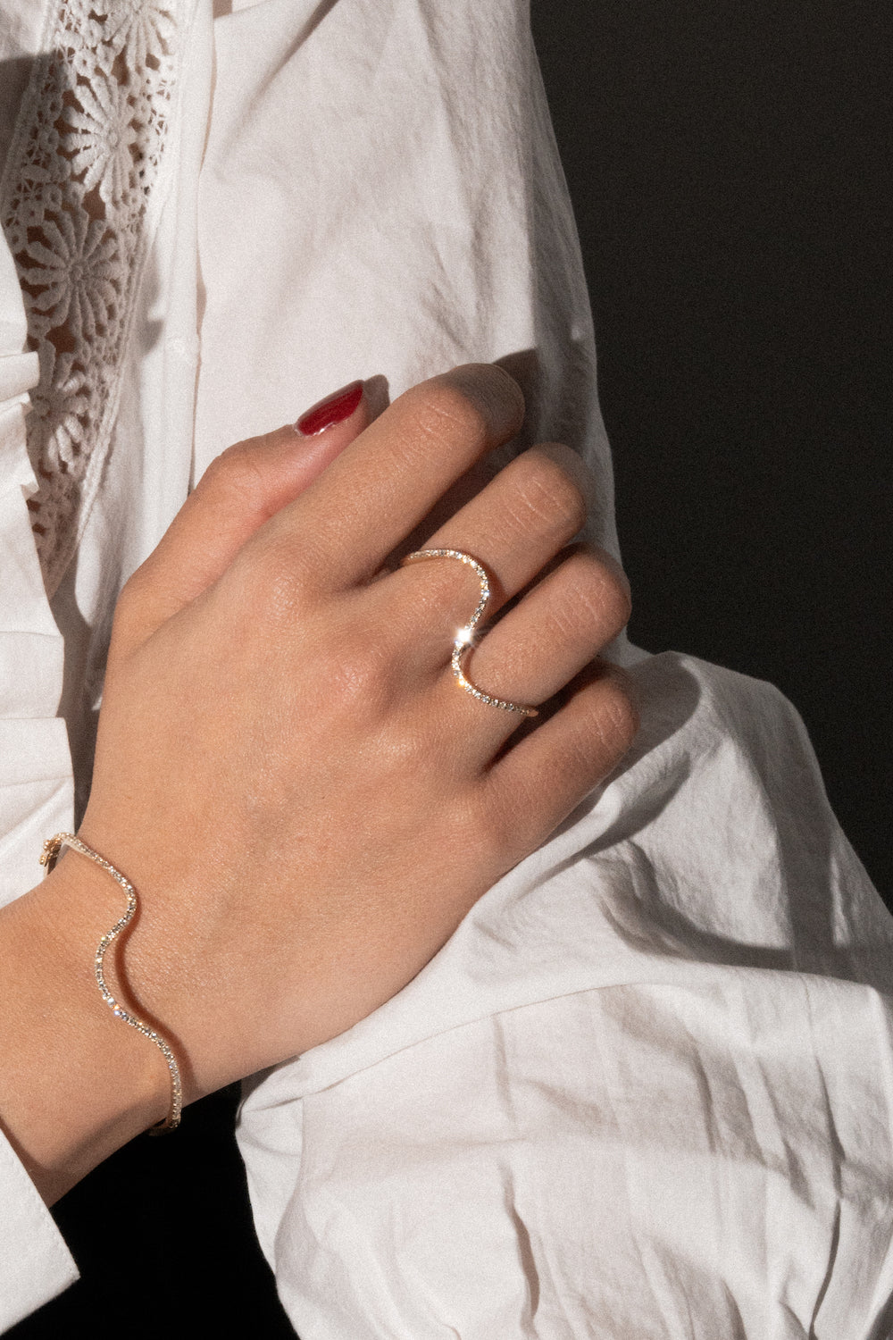 Seren Wave Ring & Bracelet Set