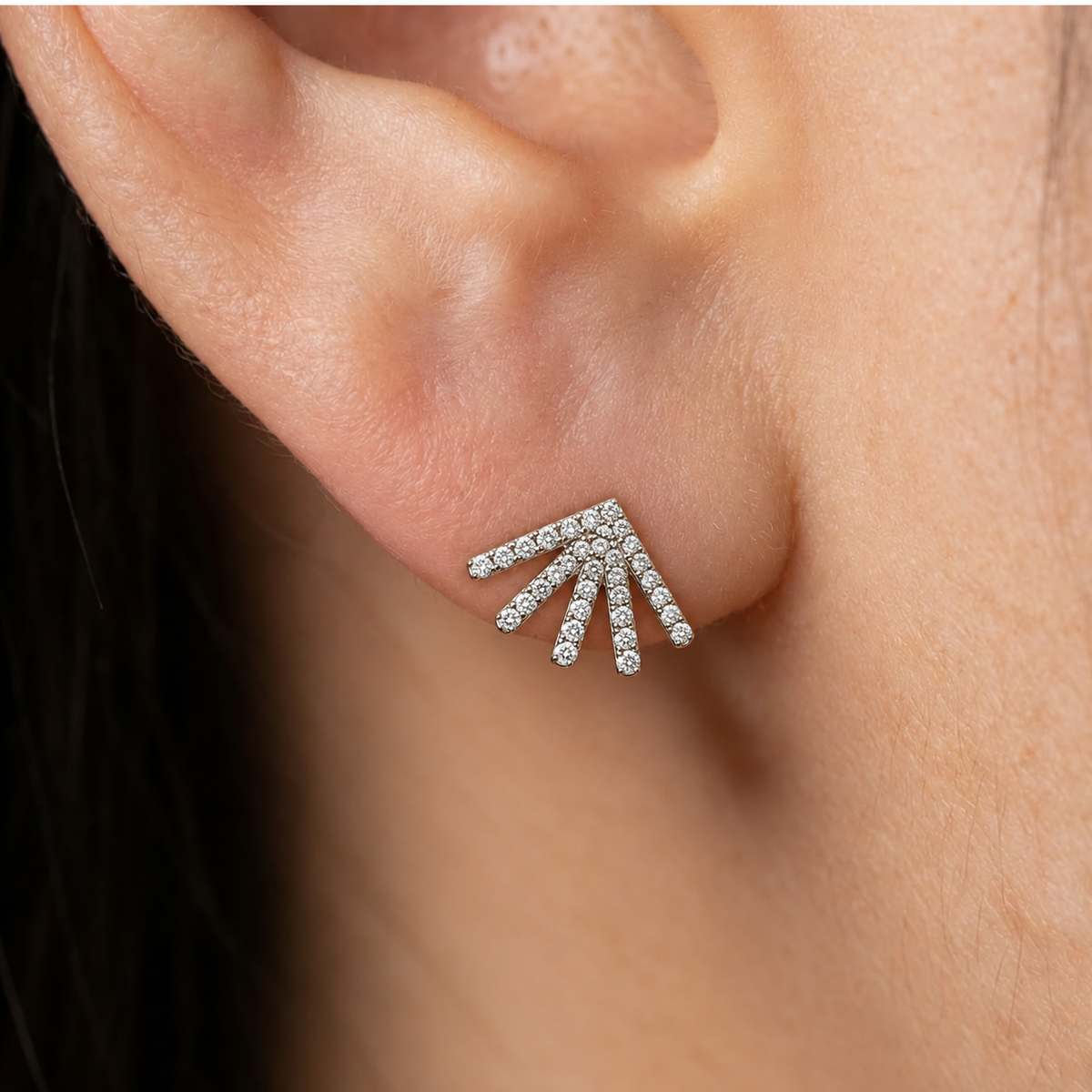 Radiance Ear Jacket Earrings (two in one)