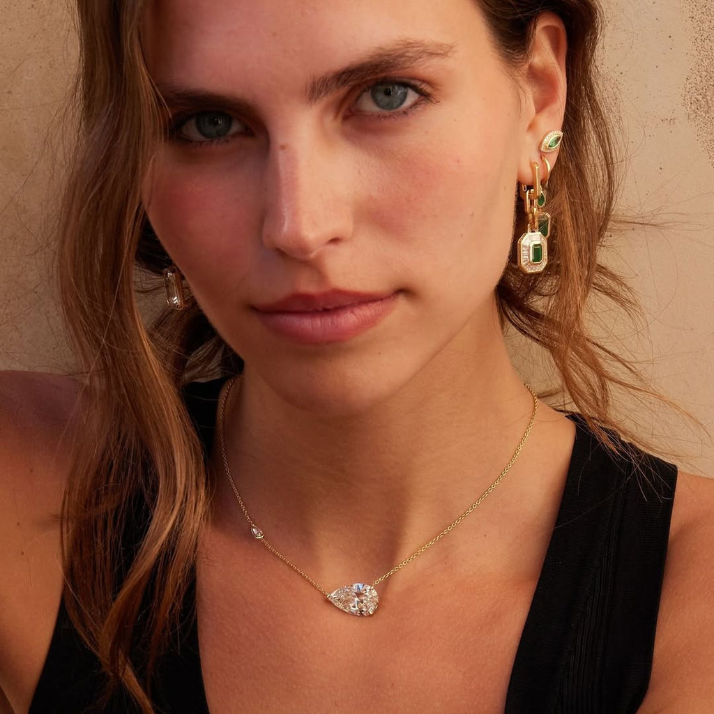 Teardrop Pendant Necklace for Women