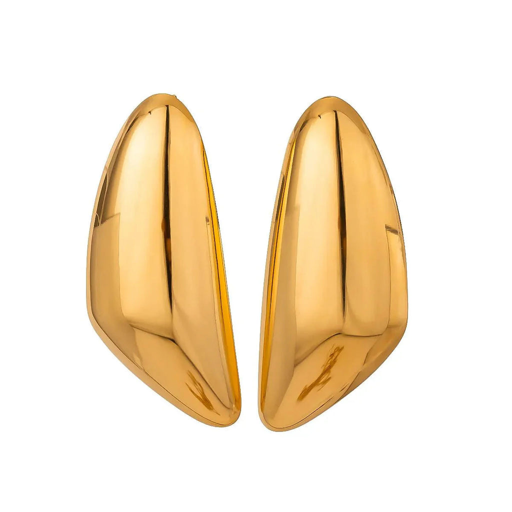 Sculpted Shield Drop Earrings For Women