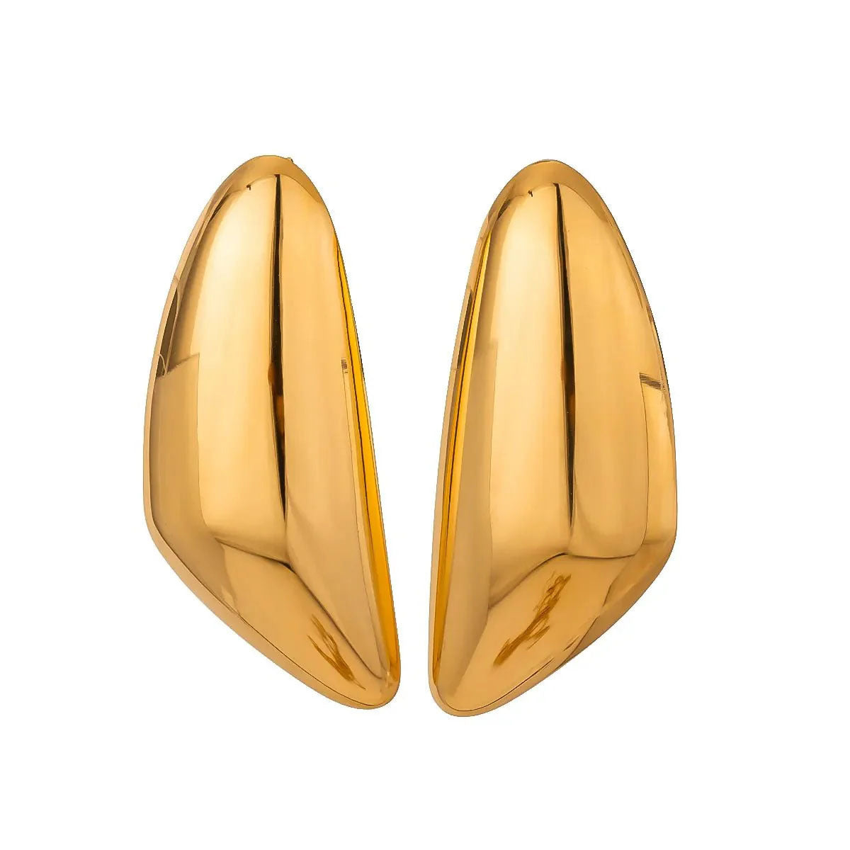 Sculpted Shield Drop Earrings For Women