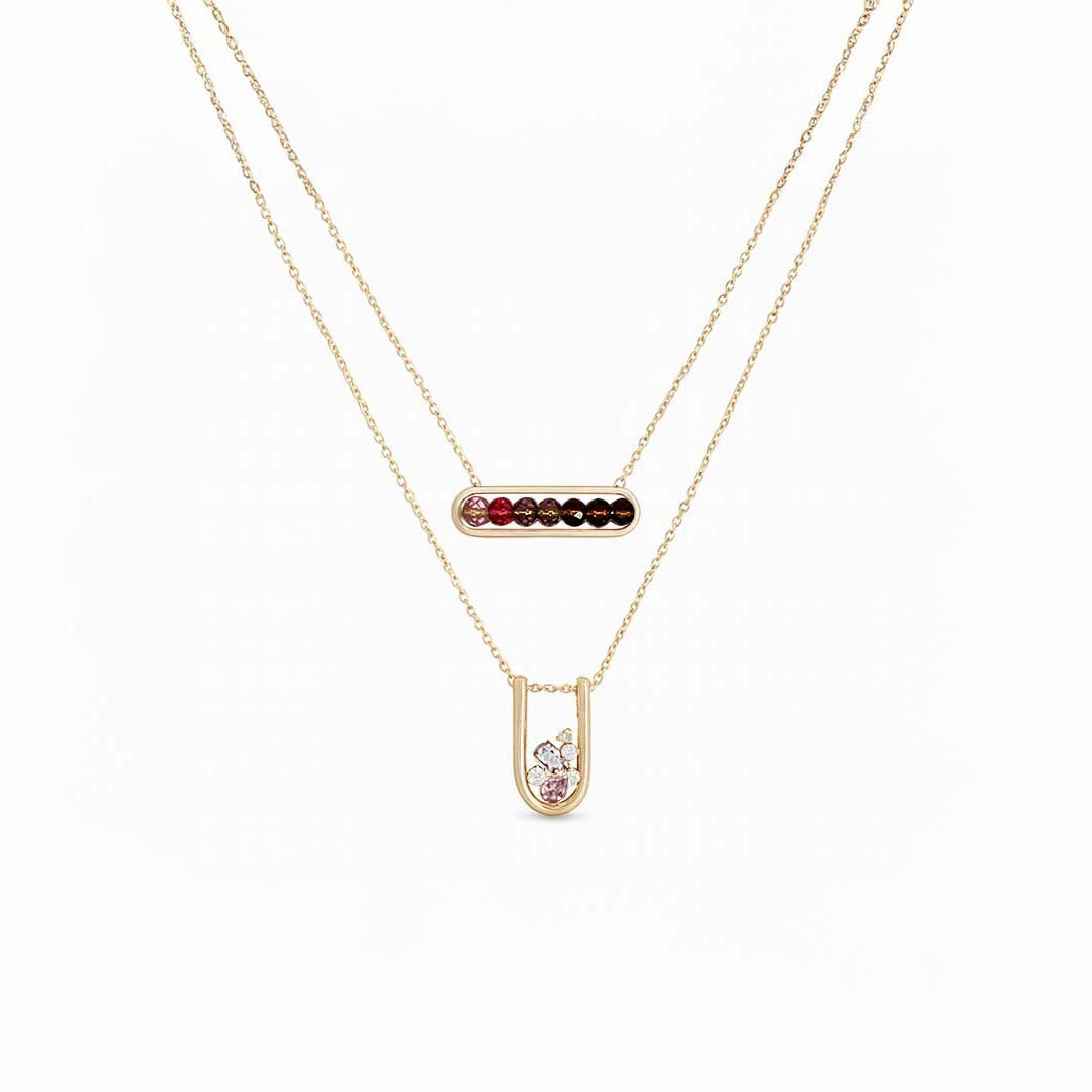 Dusky Bloom Layered Necklaces