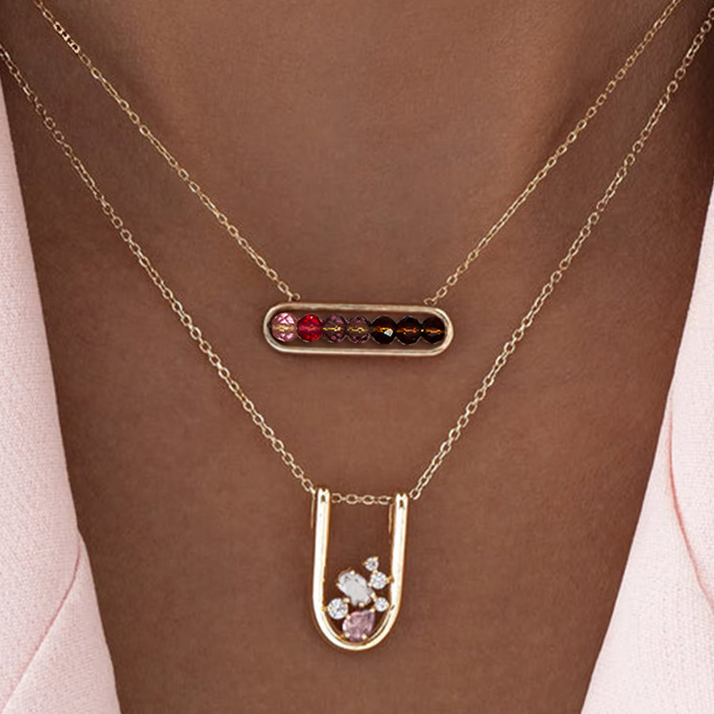 Dusky Bloom Layered Necklaces