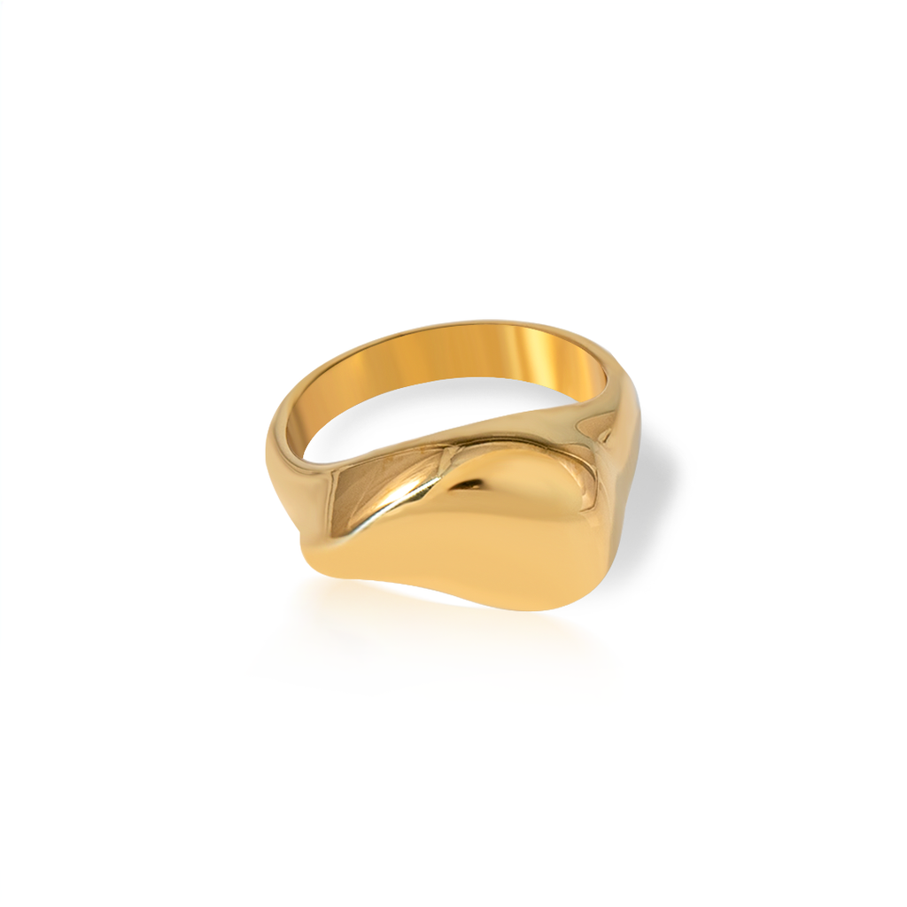 Gilded Cascade Quartet Gold Rings for Women