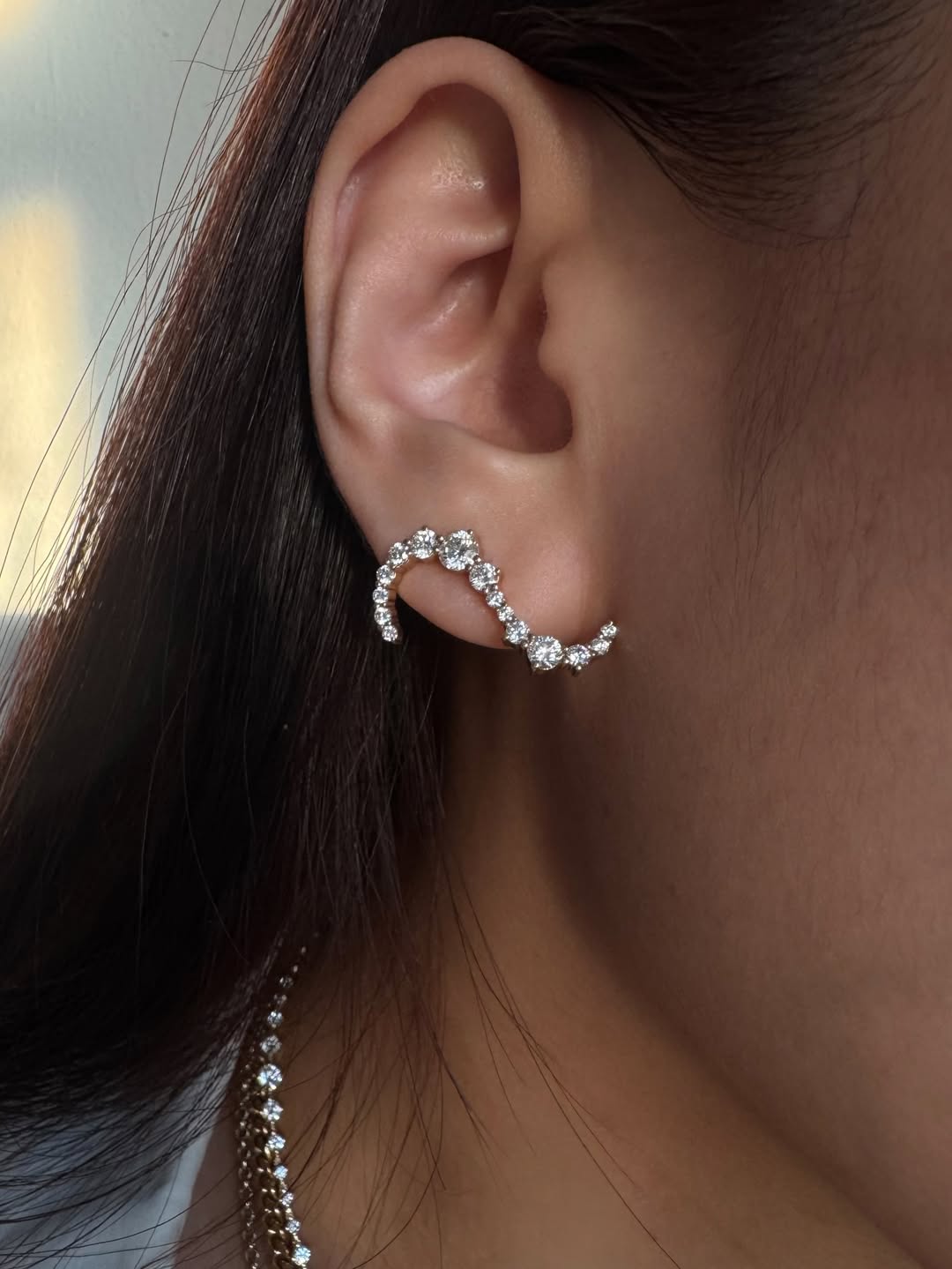 Celestial Zircon Climber Earrings