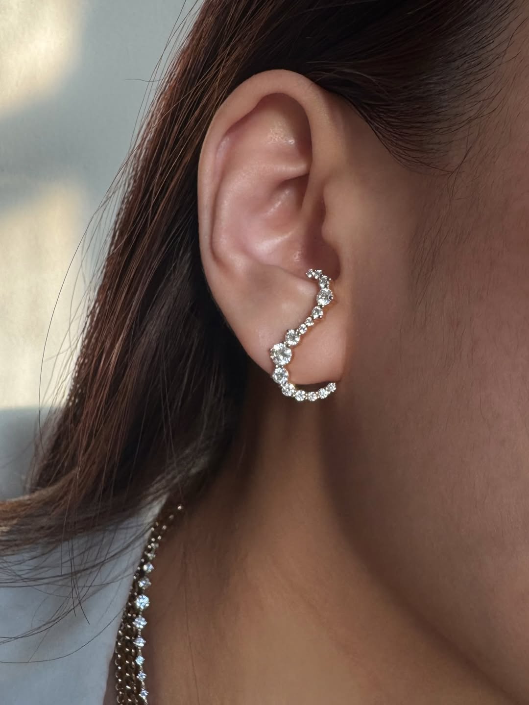 Celestial Zircon Climber Earrings