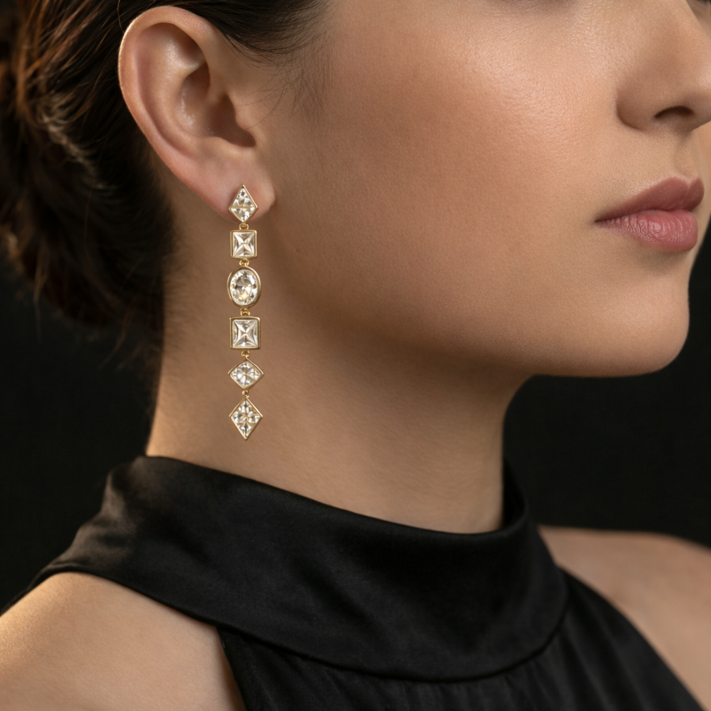 Aurelia Facet Drop Earrings