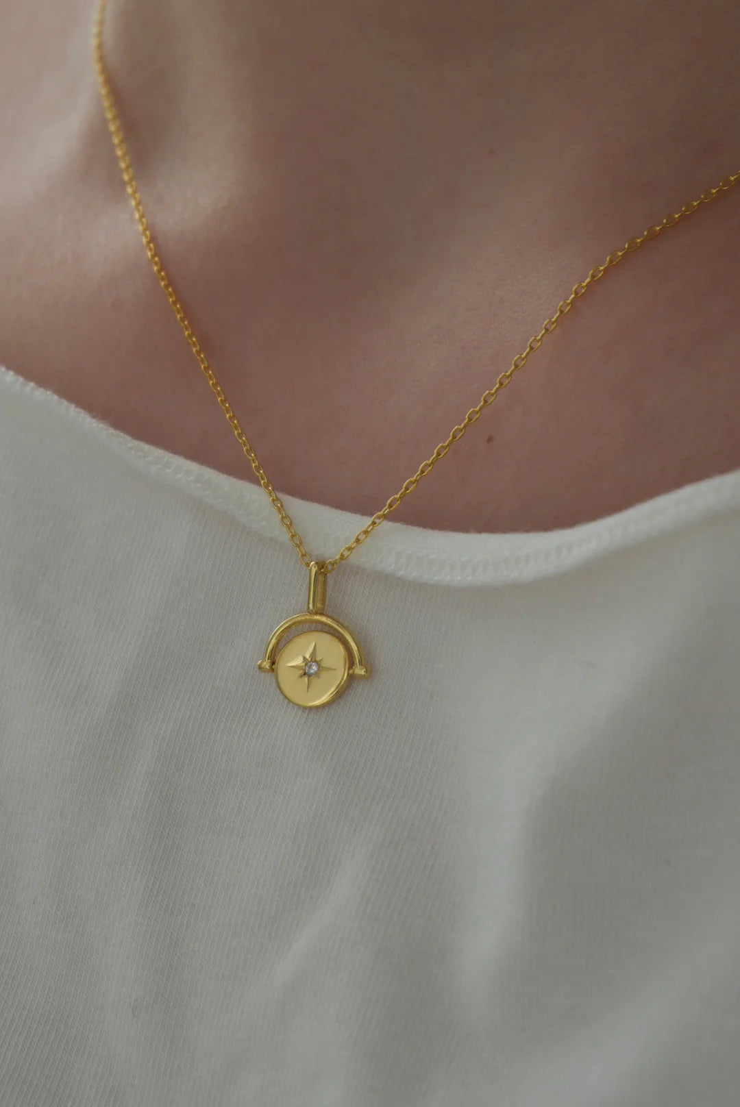 Kaya Initial Halo Pendant Necklace