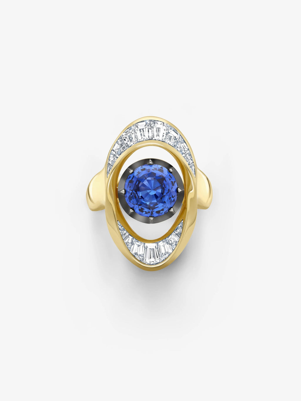 Azure Halo Orbit Ring (Size 7)