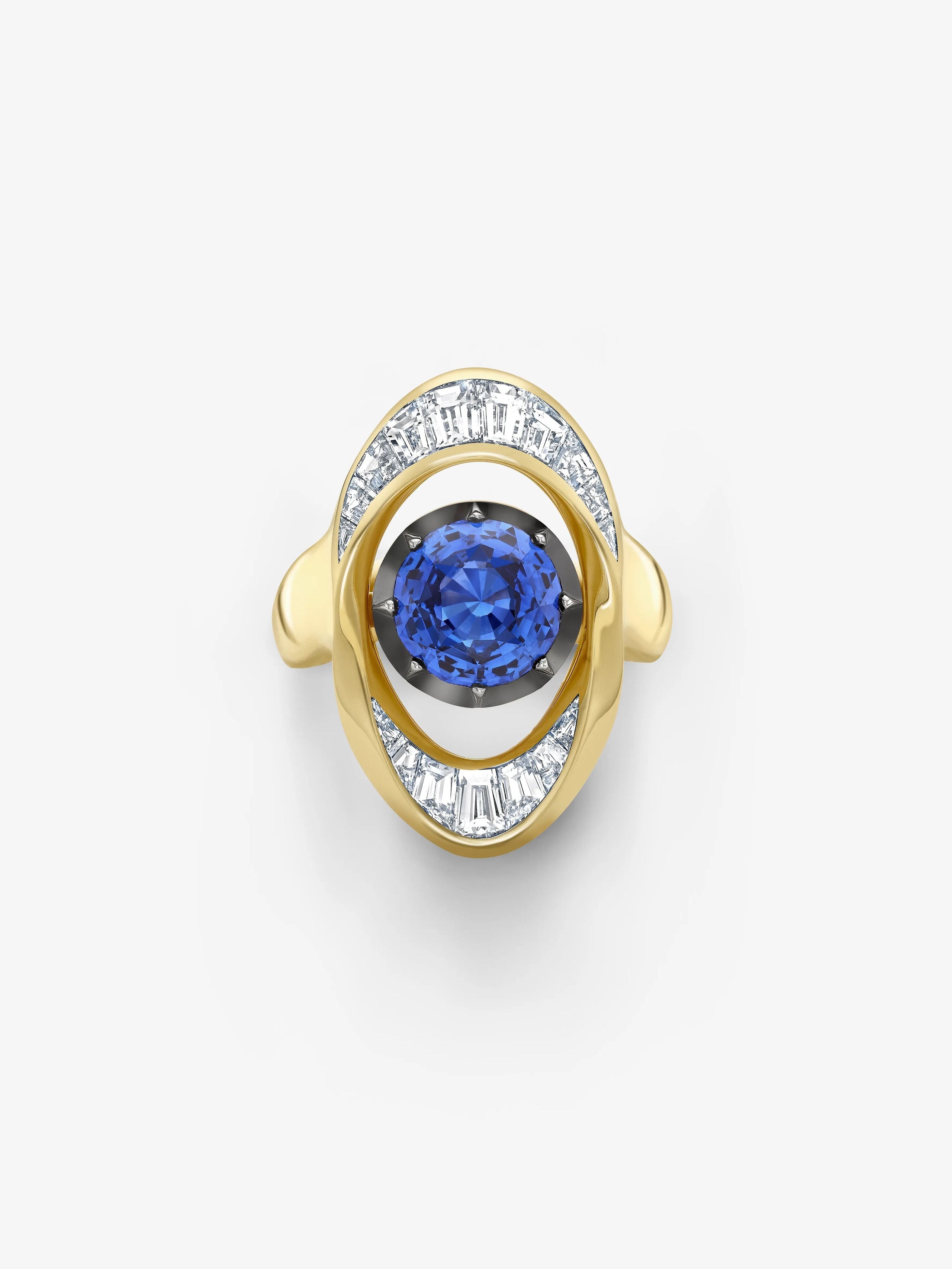 Azure Halo Orbit Ring (Size 7)