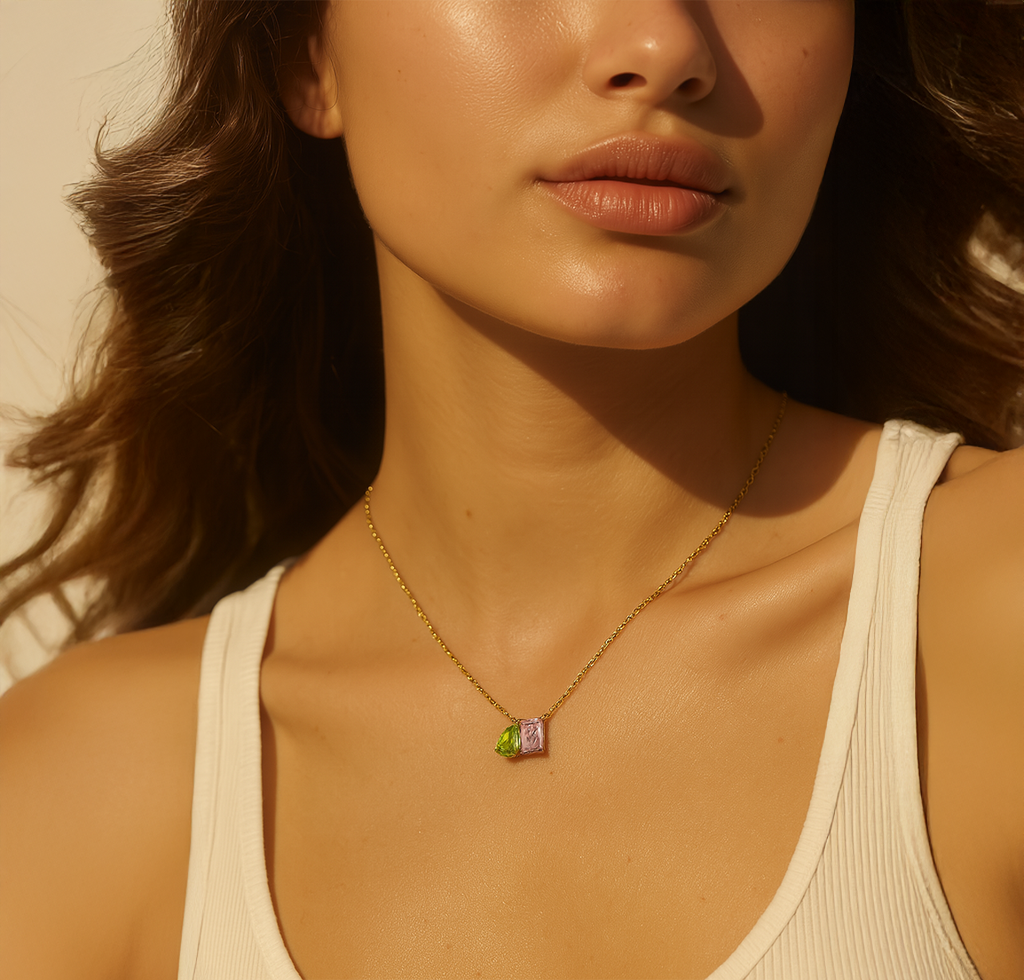 Tia Multi Gem Stone Necklace for Women