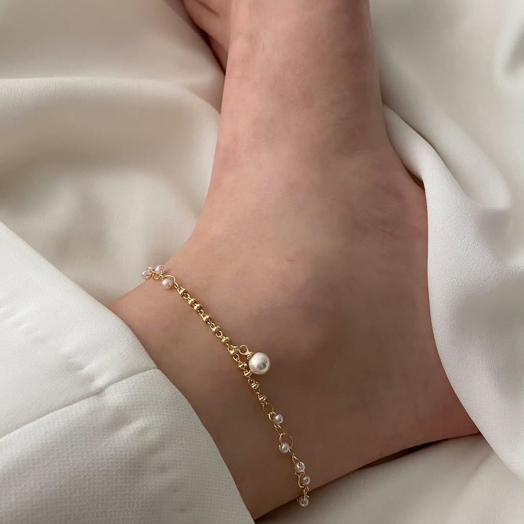 Pearl & Chain Anklet