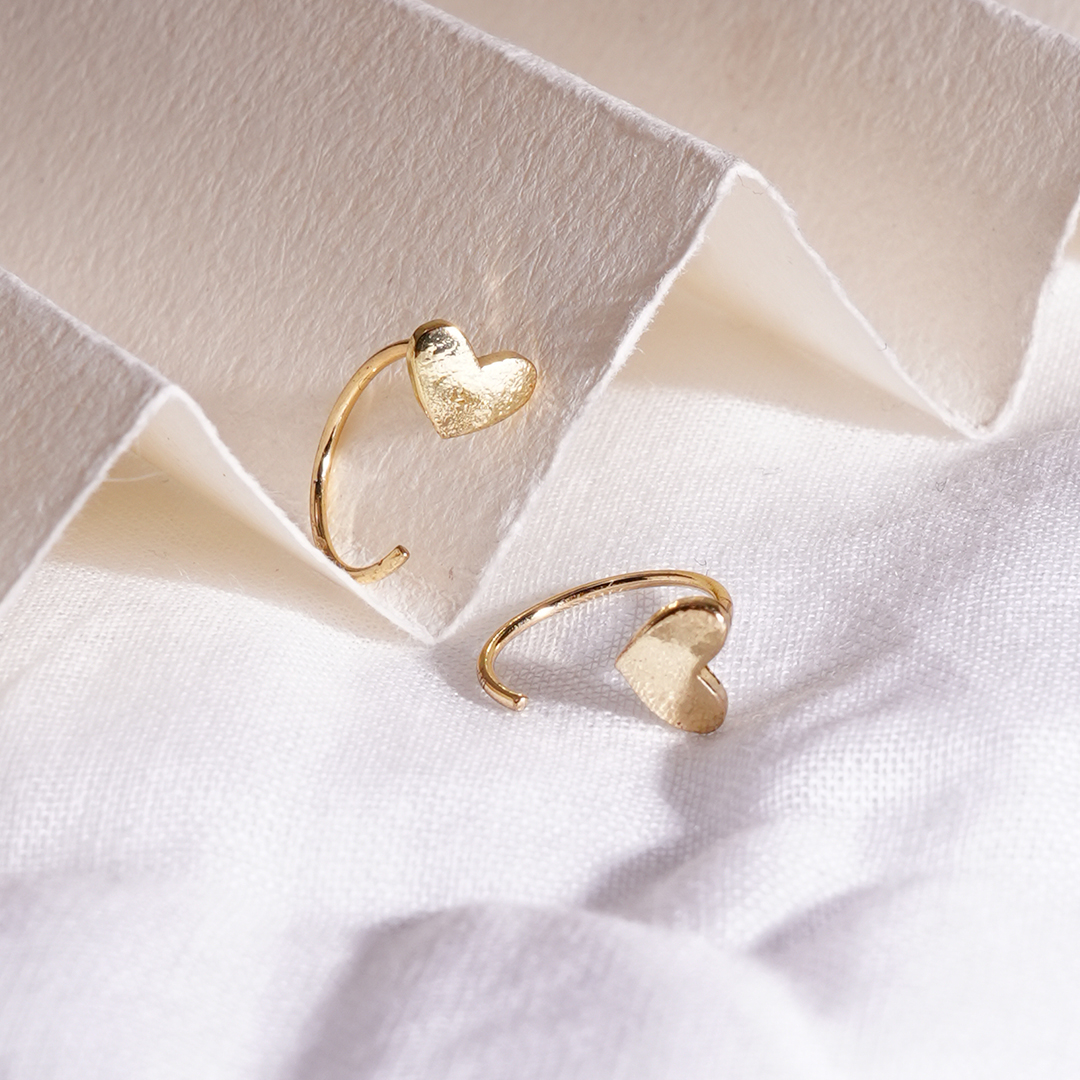 Milly Heart Ear Cuffs