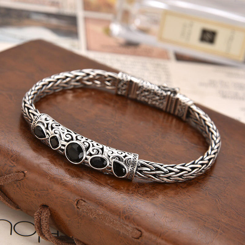 Draxen Onyx Weave Bracelet for Men