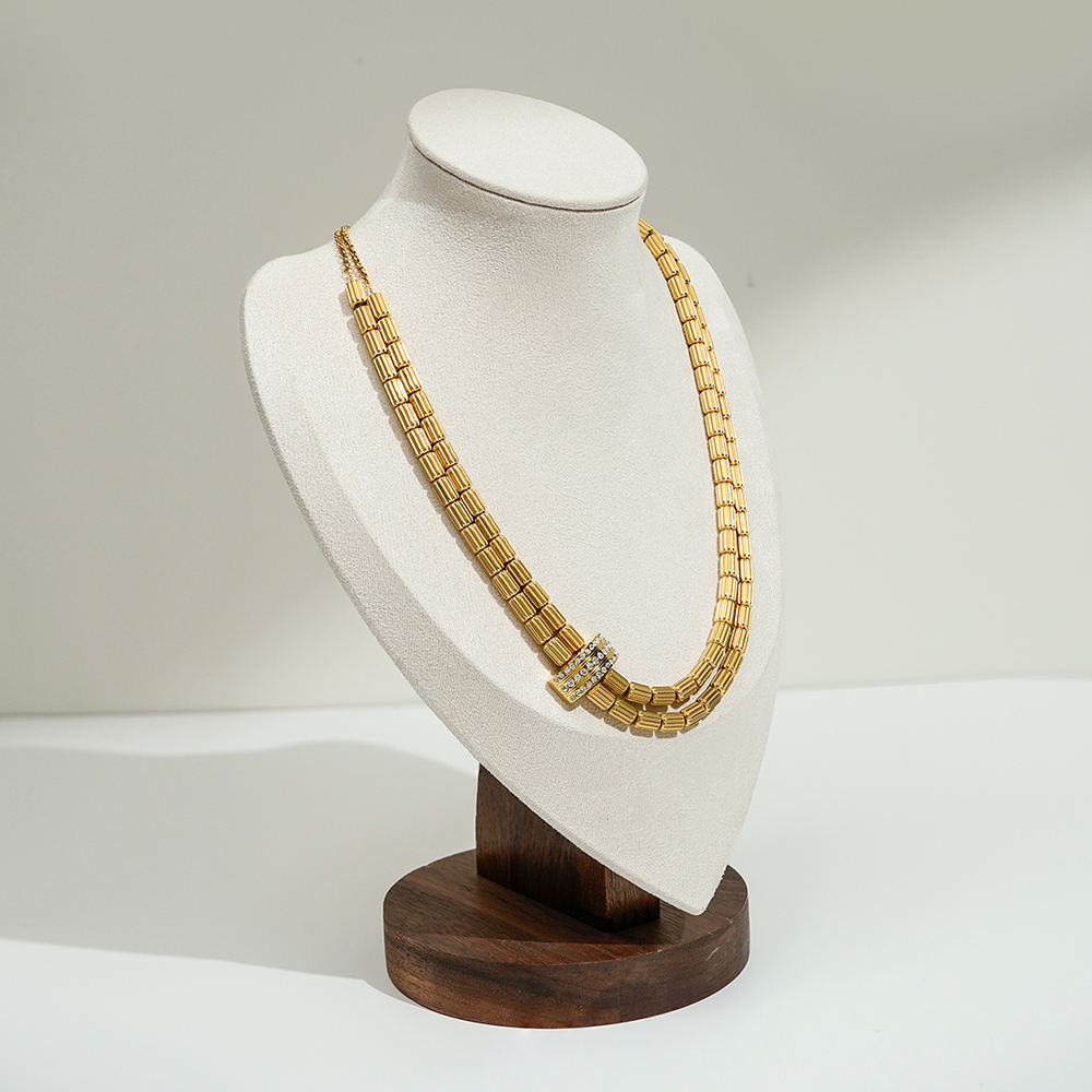 Charlotte Layered Gold Necklace and Bracelet Set