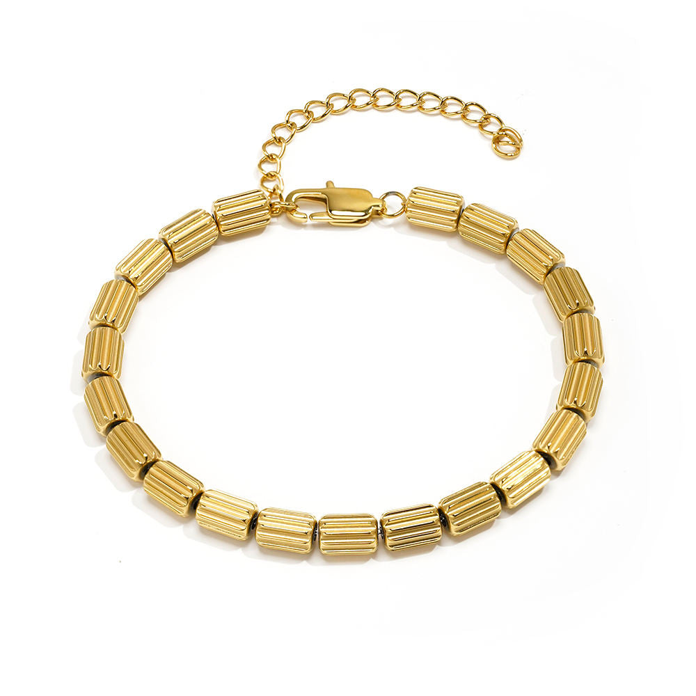 Charlotte Layered Gold Necklace and Bracelet Set