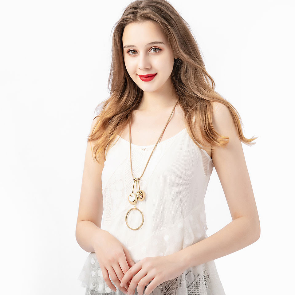 Orvella Geo Charm Necklace