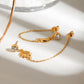 Celestial Chain Drop Earrings – Sun & Moon Gold Dangler
