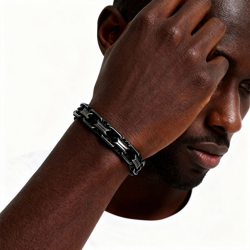 Zayven Obsidian Link Bracelet for Men