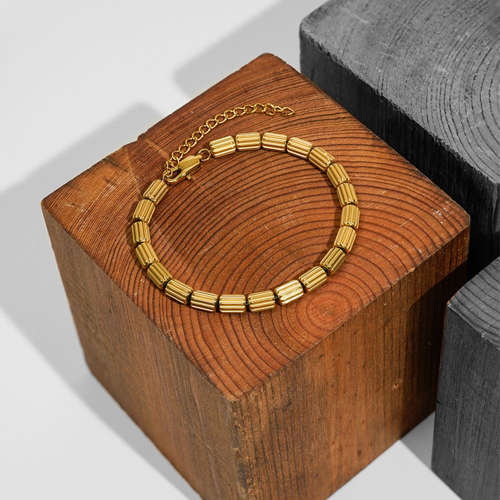 Charlotte Layered Gold Necklace and Bracelet Set