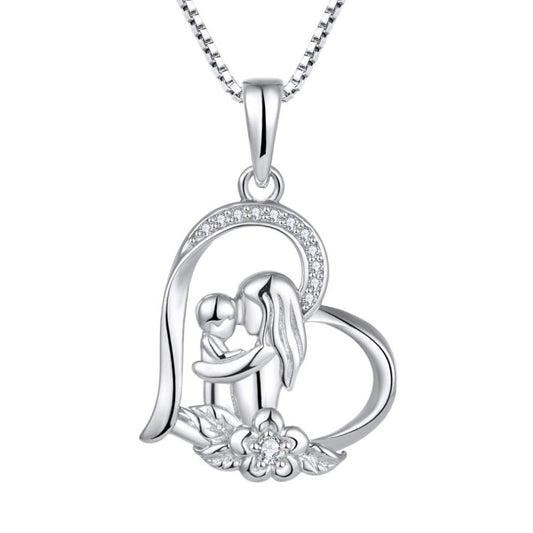 Everly Mother & Child Embrace Necklace