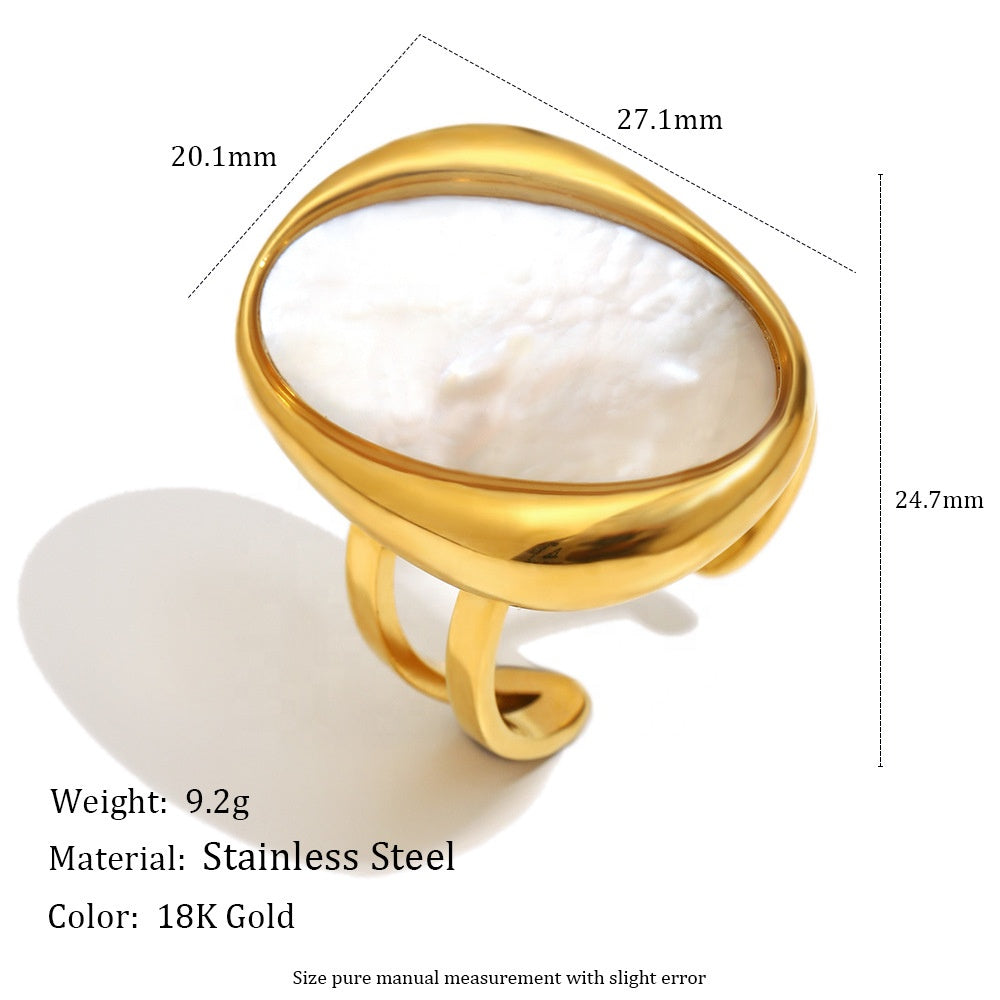 Athena Pearl Statement Ring