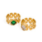 Verde Grid Gold-Plated Statement Ring