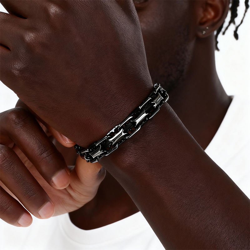 Zayven Obsidian Link Bracelet for Men