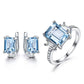 Celeste Baguette Elegance 925 Sterling Silver Set