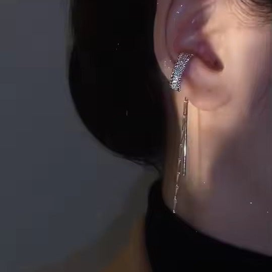 Crystal Drop Bar Earring for Women