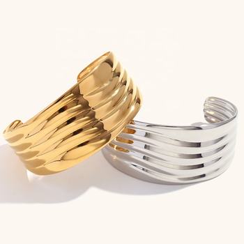 Aurora Wavy Cuff Bracelet