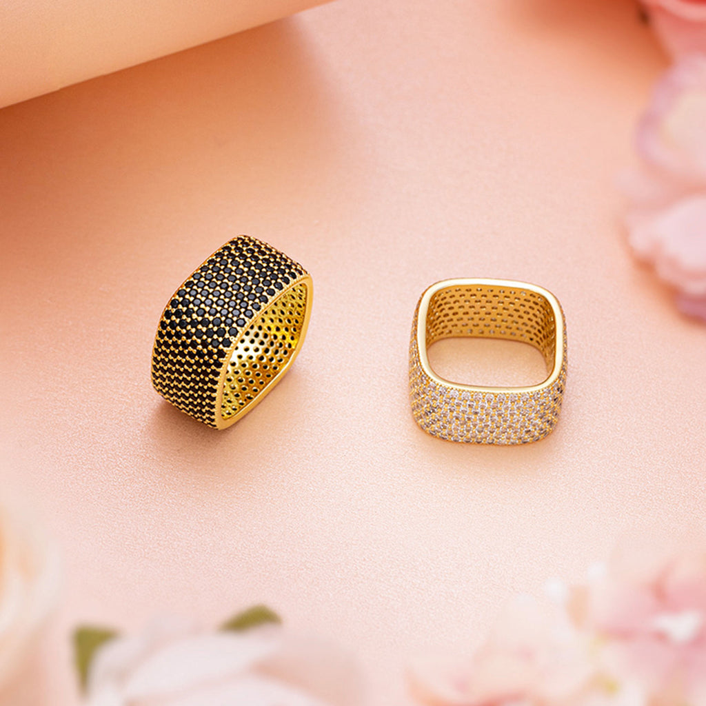 Monroe Pave Dome Rings
