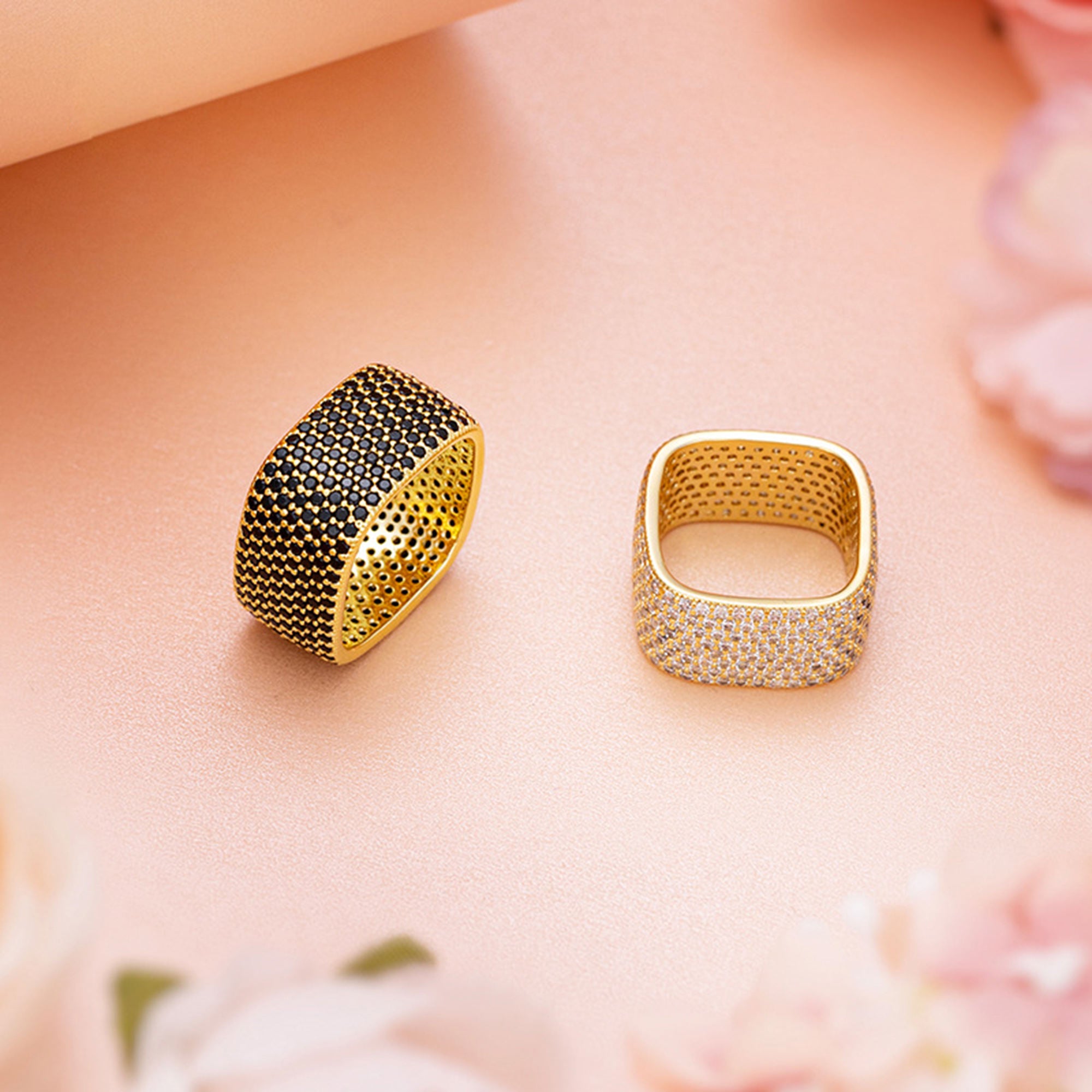 Monroe Pave Dome Rings