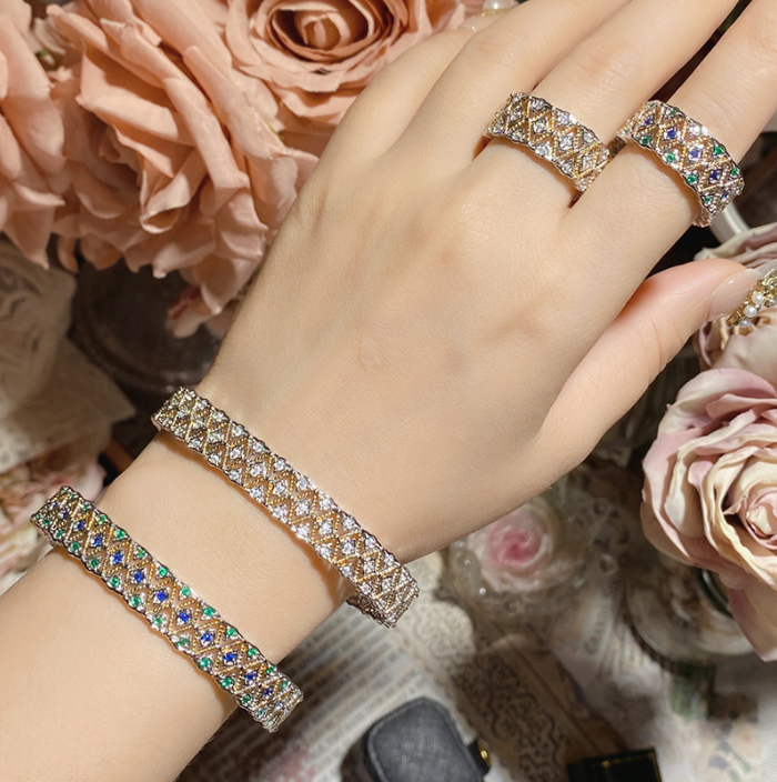 Elena Mosaic Crystal Bracelet Set