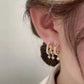 Crystal Hoop Stud Earrings for Women