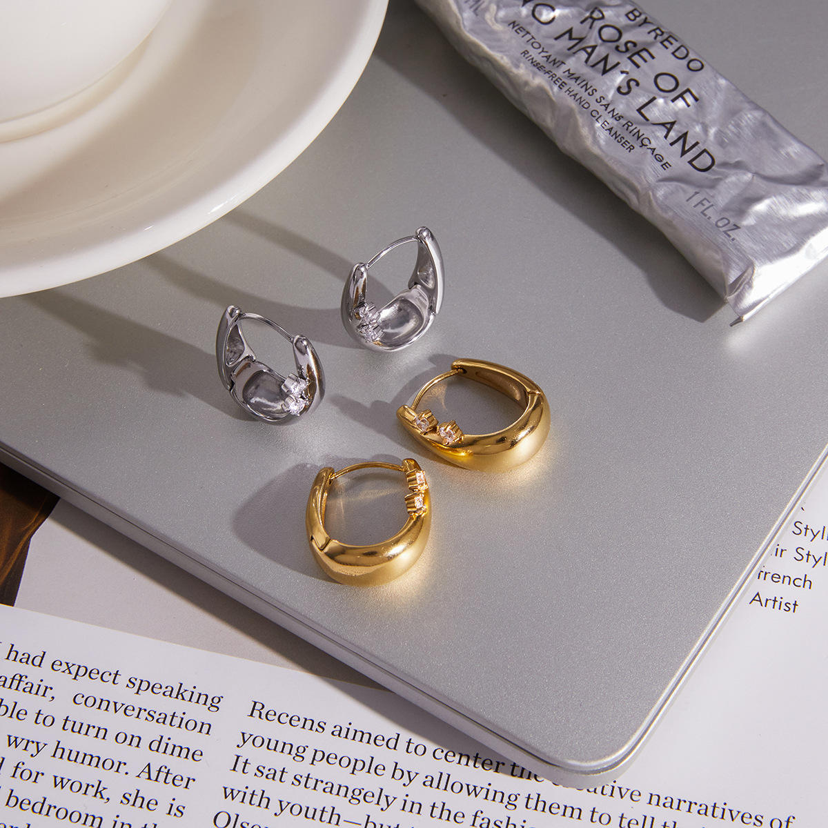 Rosie Twin Crystal Hoops